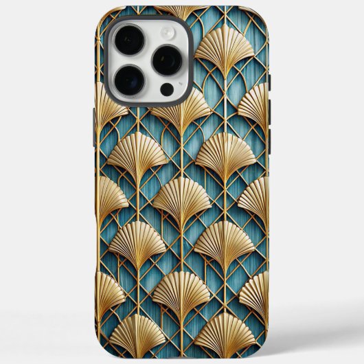 Coques Case-Mate iPhone Stylised 3D Art Deco Fan Design (Verso)