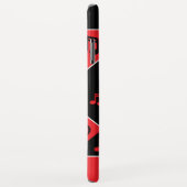 Coques Case-Mate iPhone Stylish Art déco Music Notes Red White (Dos/Droite)