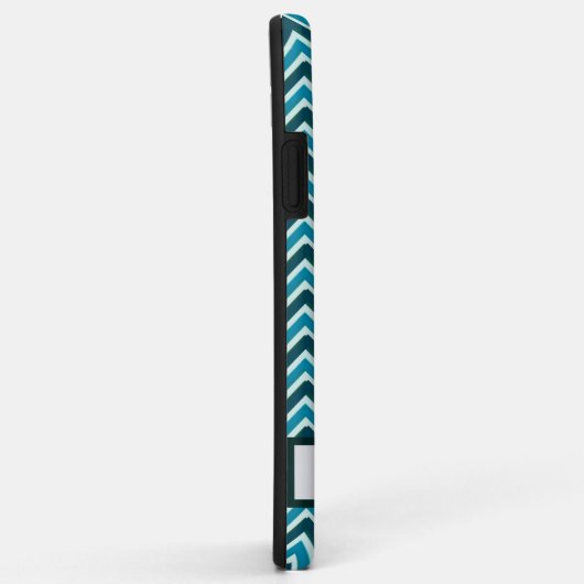 Coques Case-Mate iPhone Stylish Chevron Wave Blue, Teal, Green (Dos/Droite)