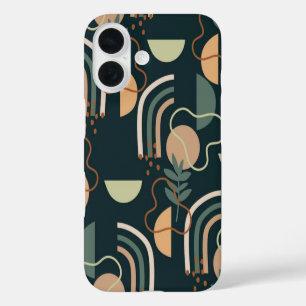 Coques iPhone 16 Stylish Line Art and Shapes Aesthetic