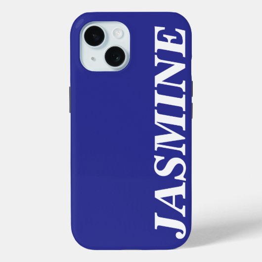 COQUES Case-Mate iPhone STYLISH MODERN CUSTOM NAME SOLID BLUE COLOUR (Verso)