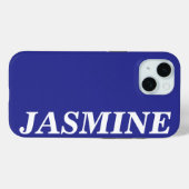 COQUES Case-Mate iPhone STYLISH MODERN CUSTOM NAME SOLID BLUE COLOUR (Verso (horizontal))