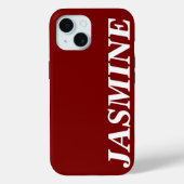 COQUES Case-Mate iPhone STYLISH MODERN CUSTOM NAME SOLID CHERRY RED COLOUR (Verso)