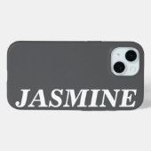 COQUES Case-Mate iPhone STYLISH MODERN CUSTOM NAME SOLID DARK GREY COLOUR (Verso (horizontal))