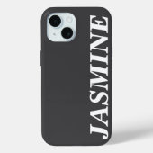 COQUES Case-Mate iPhone STYLISH MODERN CUSTOM NAME SOLID DARK GREY COLOUR (Verso)