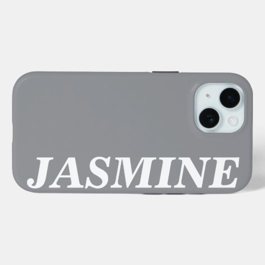 COQUES Case-Mate iPhone STYLISH MODERN CUSTOM NAME SOLID DARK GREY COLOUR (Verso (horizontal))