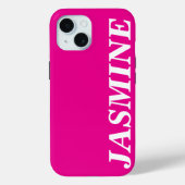 COQUES Case-Mate iPhone STYLISH MODERN CUSTOM NAME SOLID HOT PINK COLOUR (Verso)
