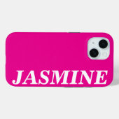 COQUES Case-Mate iPhone STYLISH MODERN CUSTOM NAME SOLID HOT PINK COLOUR (Verso (horizontal))