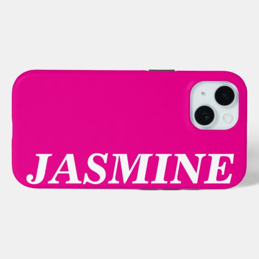 COQUES Case-Mate iPhone STYLISH MODERN CUSTOM NAME SOLID HOT PINK COLOUR (Verso (horizontal))
