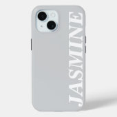 COQUES Case-Mate iPhone STYLISH MODERN CUSTOM NAME SOLID LIGHT GREY COLOUR (Verso)