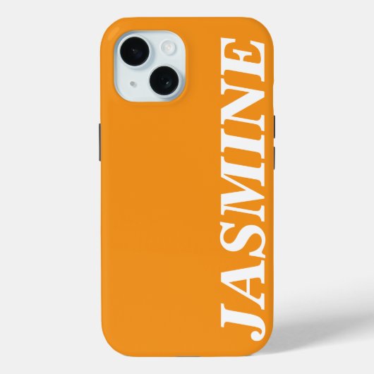 COQUES Case-Mate iPhone STYLISH MODERN CUSTOM NAME SOLID ORANGE COLOUR (Verso)