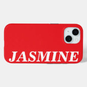 COQUES Case-Mate iPhone STYLISH MODERN CUSTOM NAME SOLID RED COLOUR (Verso (horizontal))