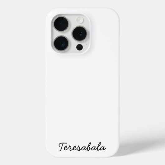 Coques Case-Mate iPhone Stylish Monogram Modern Minimalist White Script (Verso)