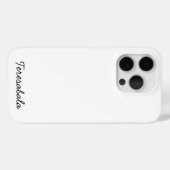 Coques Case-Mate iPhone Stylish Monogram Modern Minimalist White Script (Verso (horizontal))