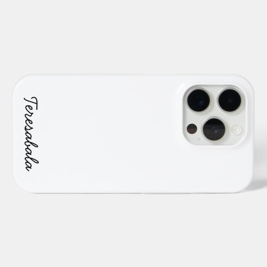 Coques Case-Mate iPhone Stylish Monogram Modern Minimalist White Script (Verso (horizontal))