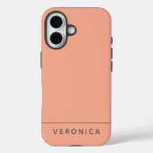 Coques Case-Mate iPhone Stylish Peach Personalized Name (Verso)