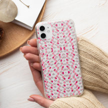 Stylish rose rouge Fleurs Motif chic esthétique