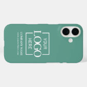 Coques Case-Mate iPhone Stylish Simple Teal Business Company Logo Apple (Verso (horizontal))