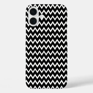 Coques iPhone 16 Plus Styliste Chevron noir et blanc