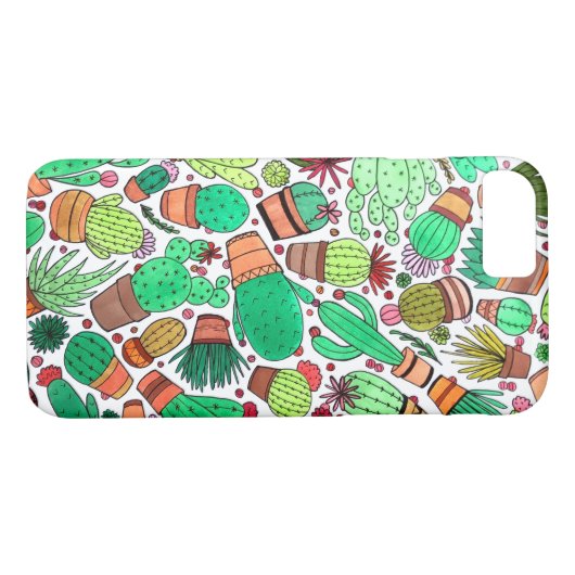 Coques Case-Mate iPhone Succulent Cactus Pots Plante Vert Cactus Jardin (Dos (Horizontal))