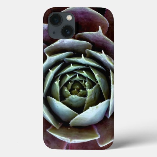 Coques Case-Mate iPhone Succulente violette en gros plan (Verso)