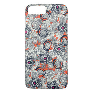 Coque iPhone 7 Plus succulentes orange rose étoile