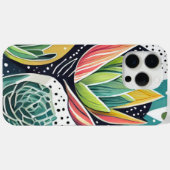 Coques Case-Mate iPhone Succulents en vert et rose (Verso (horizontal))
