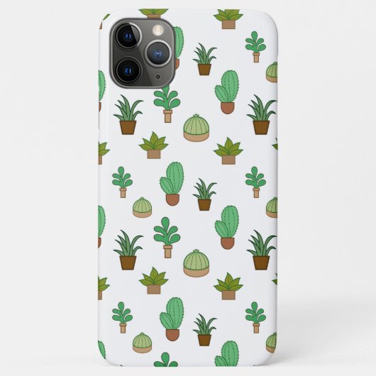 Coques Case-Mate iPhone Succulents et cactus illustrés mignons (Dos)