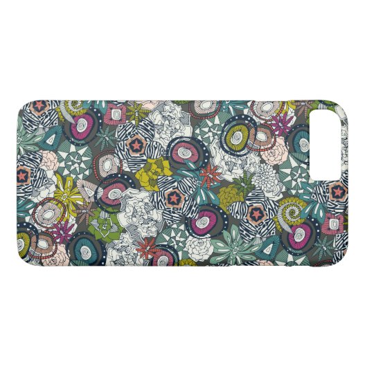 Coques Case-Mate iPhone succulents multi foncé (Dos (Horizontal))