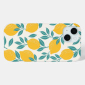 Coques Case-Mate iPhone Sucré Branches de citron Motif (Verso (horizontal))