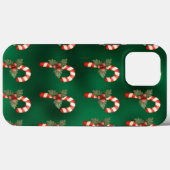 Coques Case-Mate iPhone Sucre de canne Vert Métallo vacances mignonne (Verso (horizontal))