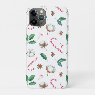 Case-Mate iPhone Case Sucres de canne Cotton Holly Feuille Noël