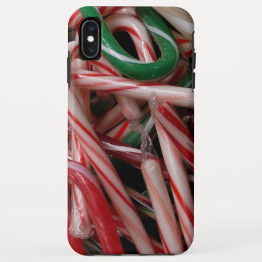 Coques Case-Mate iPhone Sucres de canne Noël Vacances Blanc Vert et Rouge (Dos)