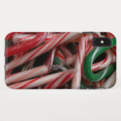 Coques Case-Mate iPhone Sucres de canne Noël Vacances Blanc Vert et Rouge (Dos (Horizontal))