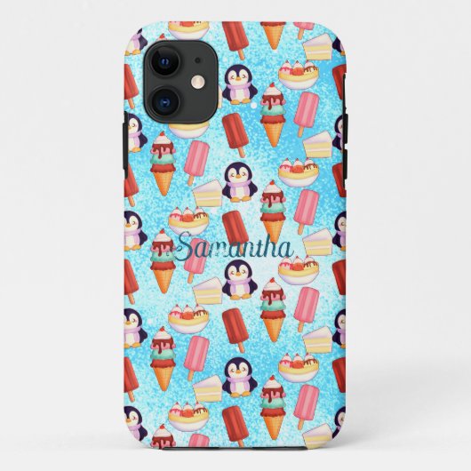 Coques Case-Mate iPhone Sucres de crème glacée de pingouin (Dos)