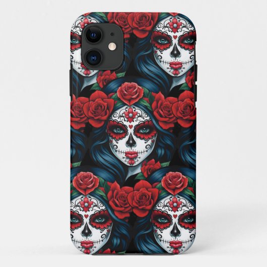 Coques Case-Mate iPhone Sugar Skull Art - Visions Vivid (Dos)