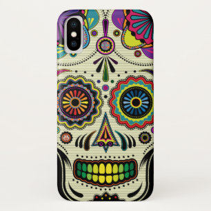 Coque iPhone X Sugar Skull Aztec Art