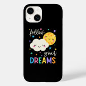 Coques Case-Mate iPhone Suivez vos rêves | Cloud & Moon (Verso)