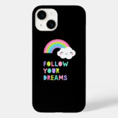 Coques Case-Mate iPhone Suivez vos rêves Cute Rainbow Cloud (Verso)