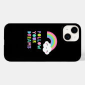 Coques Case-Mate iPhone Suivez vos rêves Cute Rainbow Cloud (Verso (horizontal))