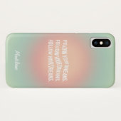 Coques Case-Mate iPhone Suivez vos rêves Pastel Gradient Motivationnel (Dos (Horizontal))