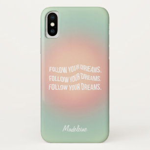 Case-Mate iPhone Case Suivez vos rêves Pastel Gradient Motivationnel