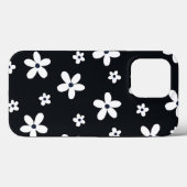 Coques Case-Mate iPhone Summer Boho Black White Daisy Flowers (Verso (horizontal))