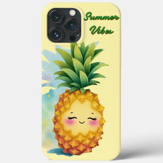 Coques Case-Mate iPhone Summer Vibes Happy Pineapple Phone Case (Verso)