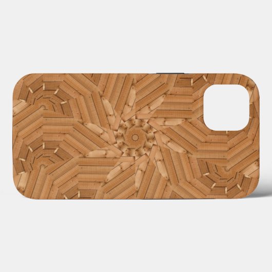 Coques Case-Mate iPhone Sun Deck - Bois Starburst Mosaic (Verso (horizontal))
