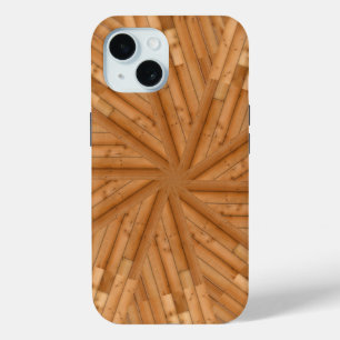 Coque Pour iPhone 15 Sun Deck - Starburst en bois clair