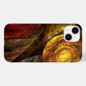 Coques Case-Mate iPhone Sun Flower Floral Moderne Art Motif Abstrait (Verso (horizontal))