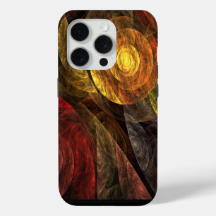 Coque iPhone 15 Pro Sun Flower Floral Moderne Art Motif Abstrait