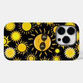 Coques Case-Mate iPhone Sun motif 01 Black BG (Verso (horizontal))