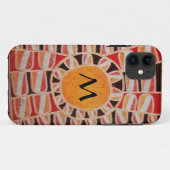 Coques Case-Mate iPhone SUN SOLAIRE ÉNERGIE MONOGRAMME jaune orange rouge  (Dos (Horizontal))
